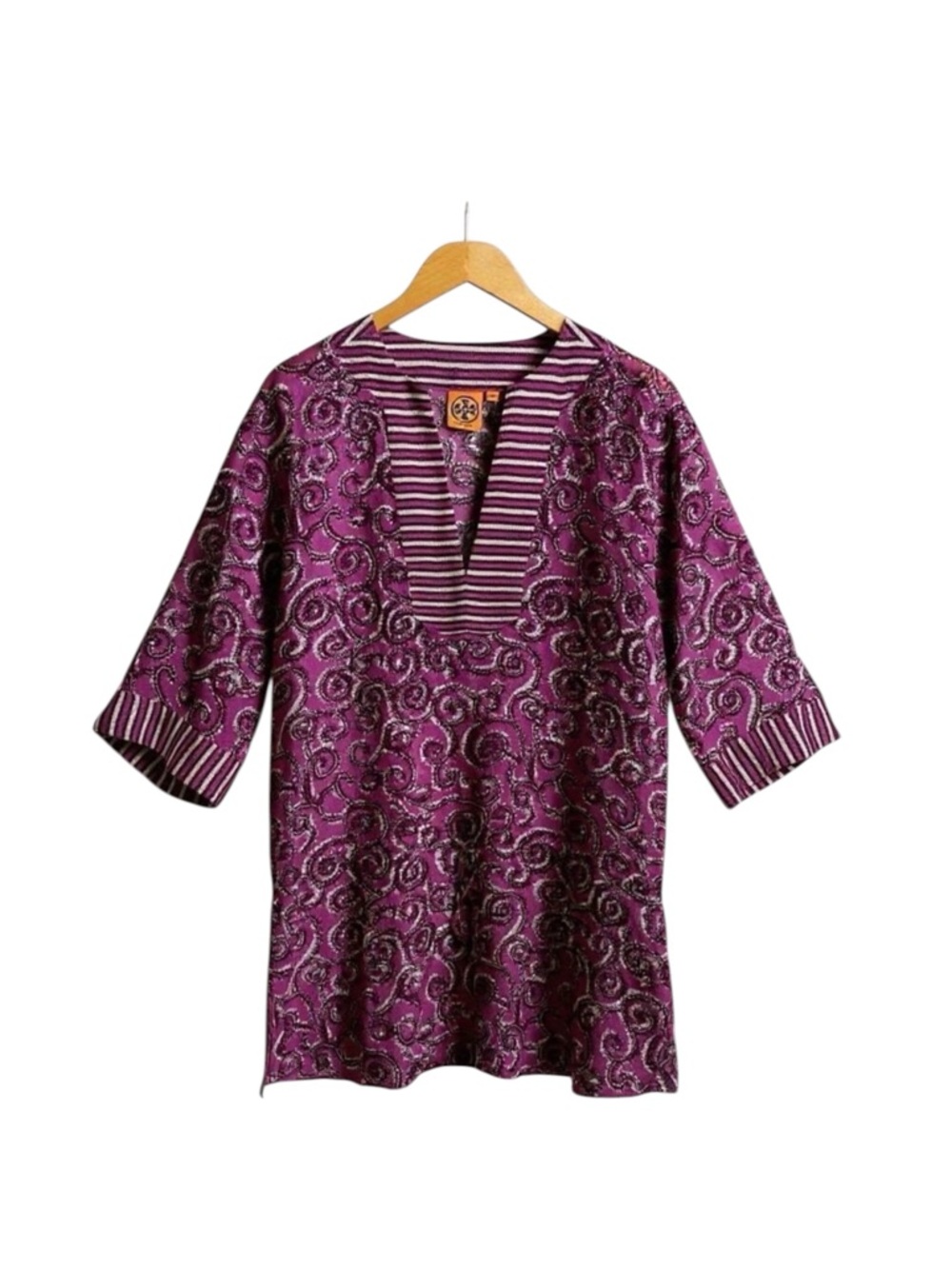 Tory Burch Silk Sheer Swim Cover Up Tunic Dress Fuchsia - Size XS/S